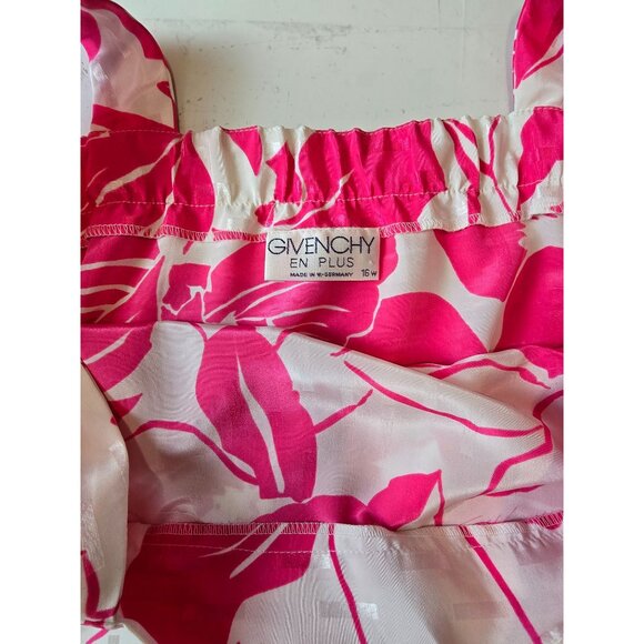 Vintage Givenchy En Plus Pink & White Floral Skirt Set M/L Cruise Beach Summer - Picture 7 of 16